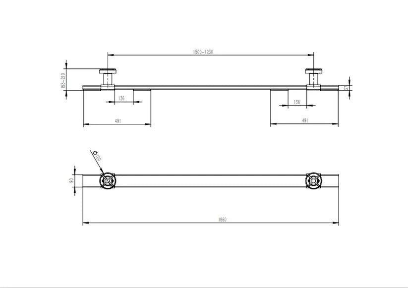 Scissor Lift Support Bar Kit Diagram
